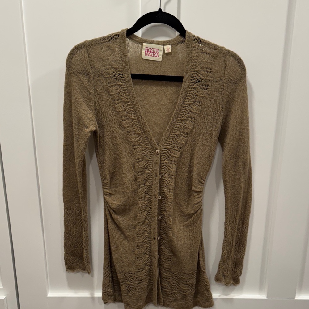 Anthropologie Brown Knit Cardigan